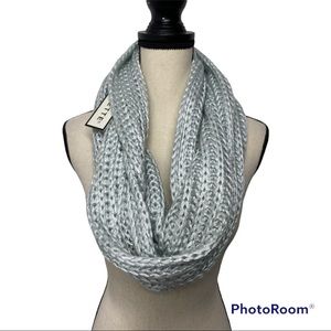 Lizette Light Grey Infinity Knit Scarf